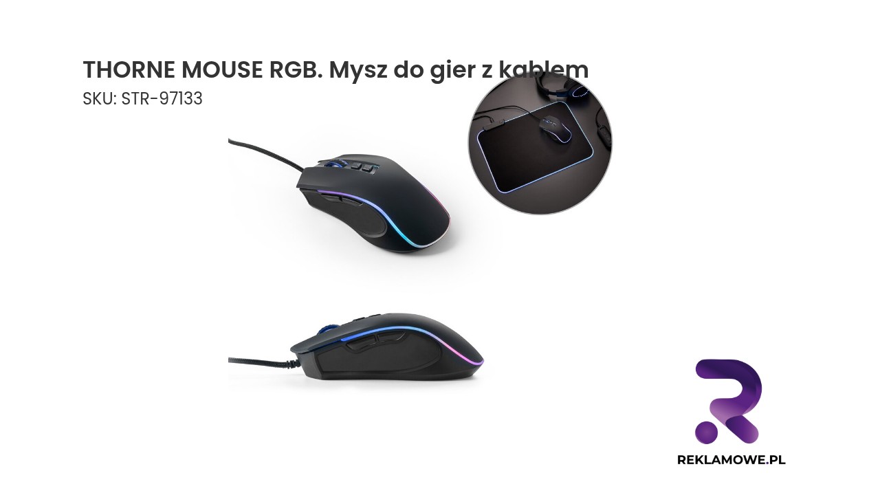 THORNE MOUSE RGB – mysz do gier z kablem, podświetlenie RGB
